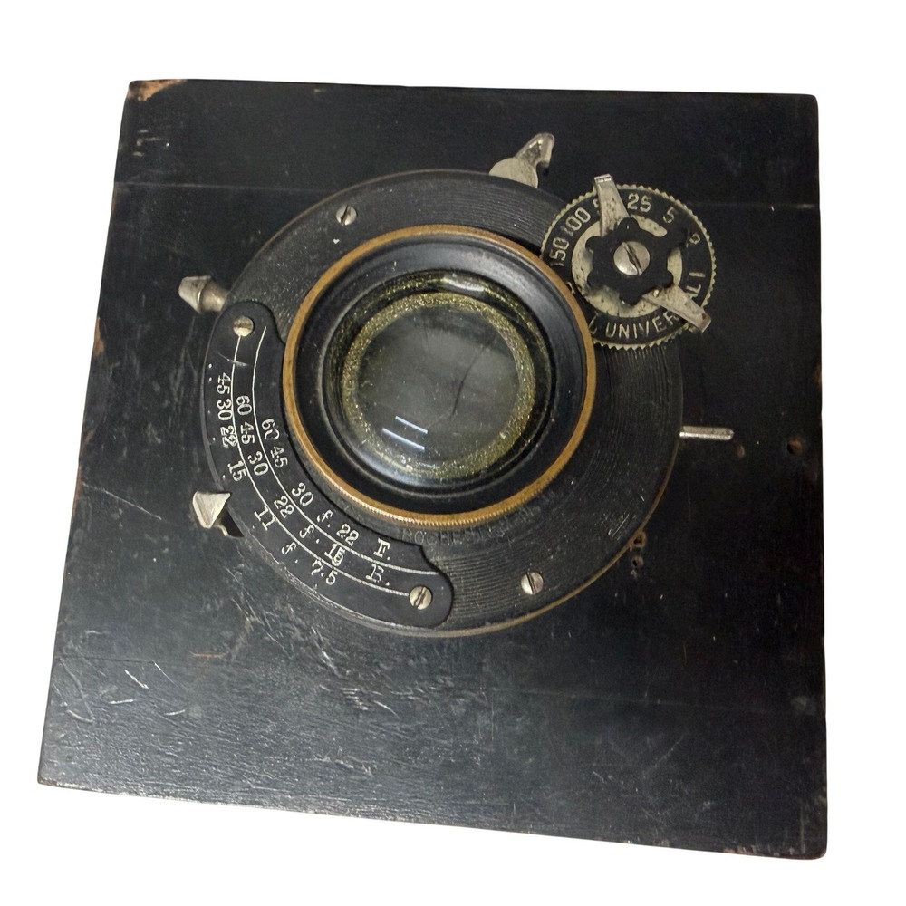 Turner-Reich Anastigmat F:7.5 Lens Gundlach-Manhattan Wooden Board Wollensak